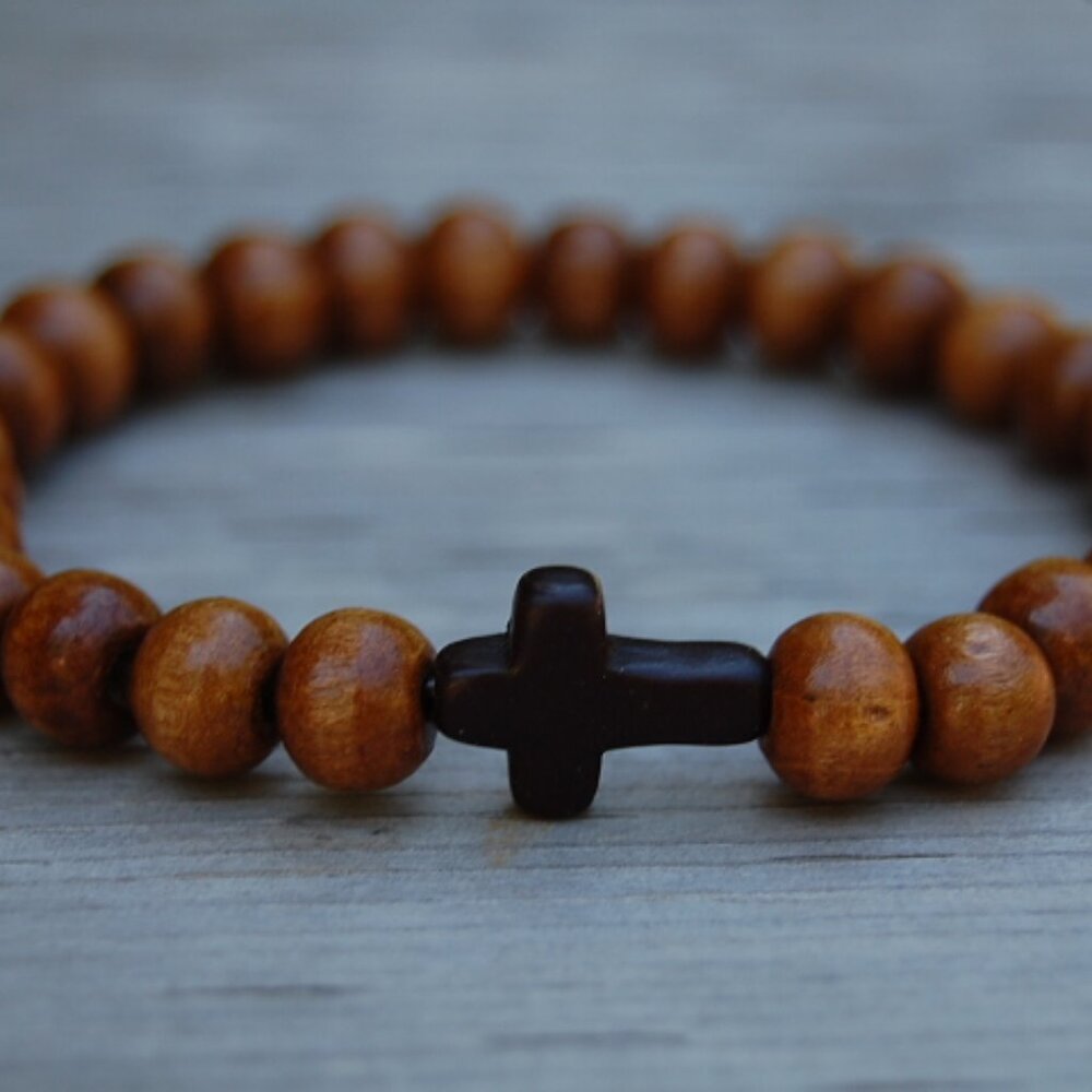 Cross Bracelet,Wooden Bracelet,Cross Wood Bracelet